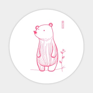 sad bear Magnet